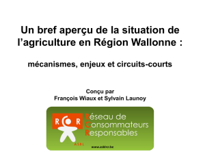 Situation de l`agriculture en Wallonie