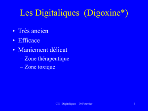 Les Digitaliques (digoxine*)
