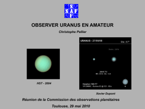 Uranus, observations (C.Pellier)