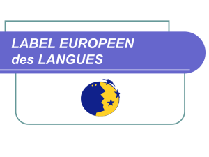 LABEL EUROPEEN des LANGUES
