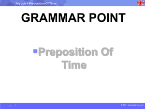 Preposition Of Time - Albert