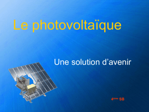 Le photovoltaïque