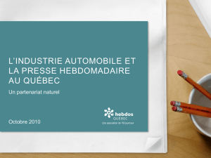 Diapositive 1 - Hebdos Québec
