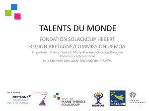 talents du monde - Institut | Marie Thérese Solacroup