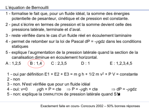 5- Écoulement d`un fluide réel