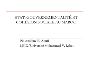 etat, gouvernementalité et cohésion sociale au maroc