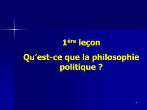 Qu`est-ce que la philosophie politique?