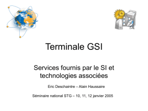 Terminale GSI - partie B du programme