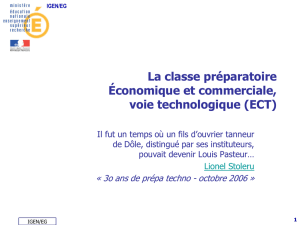 Classe ECT - présentation mars 2007