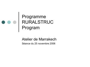 Programme RURALSTRUC Program