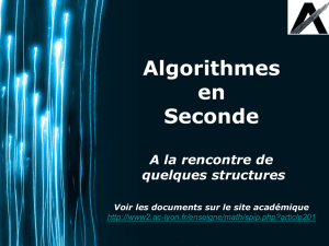 Algorithmes en seconde