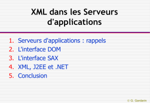XML et Serveurs d`applications