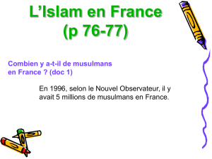 L`Islam en France (p 76-77)