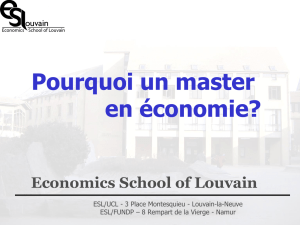 économie - Université catholique de Louvain