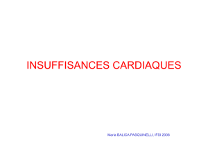 Le cours sur les insuffisances cardiaques