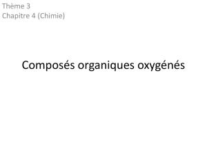 Composés organiques oxygénés - Physique