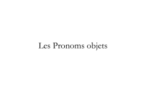 Pronoms objets