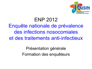 ENP 2012 Enquête nationale de prévalence - CCLIN Paris-Nord