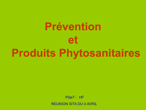 Prévention et Produits Phytosanitaires