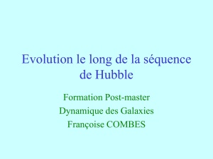 Evolution le long de la séquence de Hubble