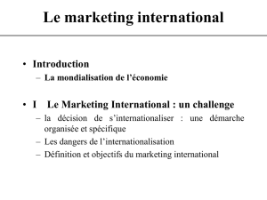 III L`élaboration du plan marketing international