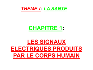 CHAPITRE 1: LES SIGNAUX ELECTRIQUES PRODUITS PAR LE