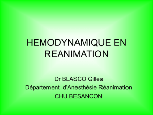 hemodynamique en reanimation