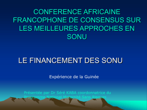 Expérience de la Guinée - UNFPA