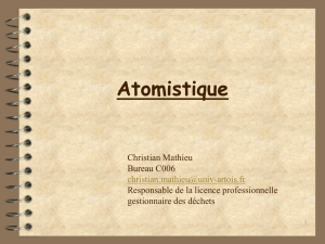 I –La structure de l`atome