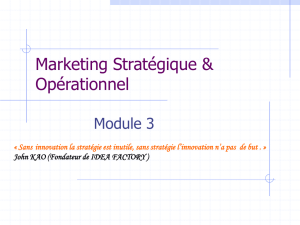 Module 3 : Stratégie Marketing