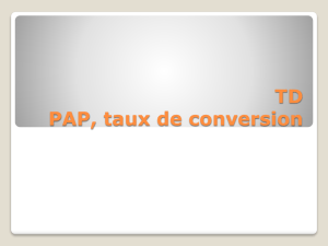 TD PAP, taux de conversion Achat sur Site A : 10 millions de pages