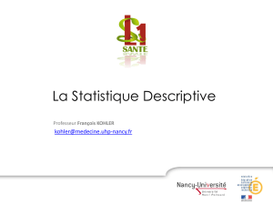 La Statistique Descriptive