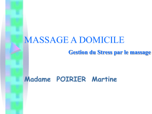 [MASSAGE A DOMICILE] Gestion du Stress par le massage