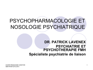 psychopharmacologie et nosologie psychiatrique