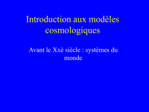 Introduction aux modèles cosmologiques