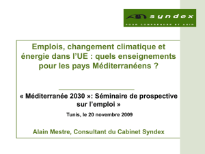 Méditerranée 2030 »: Séminaire de prospective sur l