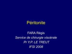 Péritonite - le site de la promo 2006-2009