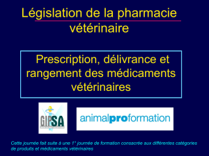 Législation de la pharmacie vétérinaire