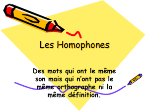 Les Homophones