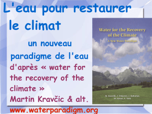 L`eau pour restaurer le climat un nouveau