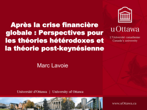 Après la crise financière globale : Perspectives pour les théories