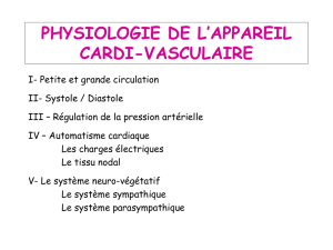physiologie de l`appareil cardi-vasculaire