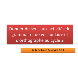 Donner du sens aux activités de vocabulaire, de grammaire et d