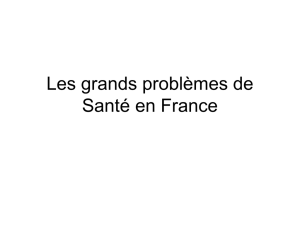 Les grands problèmes de Santé en France