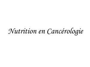 Nutrition en Cancerologie