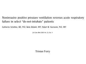 Noninvasive positive pressure ventilation reverses acute respiratory