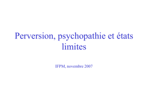 Perversion, Psychopathie et toxicomanie