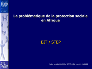 L`extension de la protection sociale en Afrique