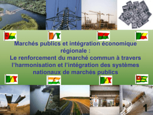 Marchés publics et intégration économique régionale