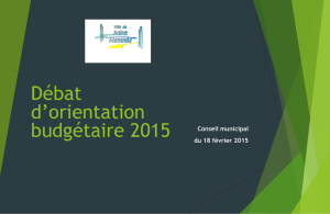 Débat d`orientation budgétaire 2015 - Mairie Saint